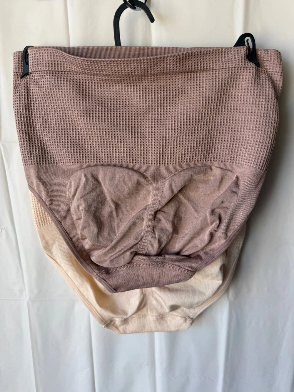 Skinnygirl High-Waist Shaping Seamless Briefs in Beige and Mauve
